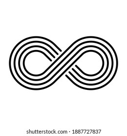 Infinity icon for graphic design projects