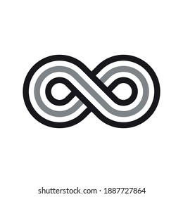 Infinity icon for graphic design projects