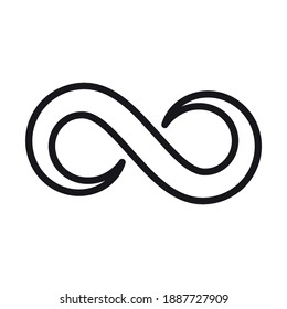 Infinity icon for graphic design projects