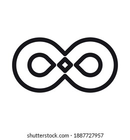 Infinity icon for graphic design projects