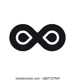 Infinity icon for graphic design projects