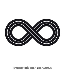 Infinity icon for graphic design projects