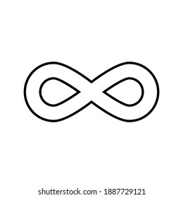 Infinity icon for graphic design projects