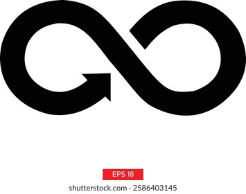 Infinity Icon. for Graphic Design Projects. isolated on white background. flat design