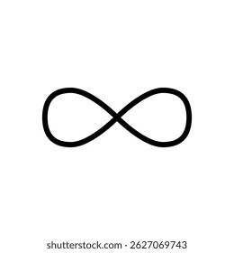 Infinity Icon for Graphic Design Projects.Vector illustration isolated on white background.Eps 10.