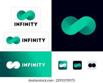 Infinity icon. Identity, corporate style and web buttons.