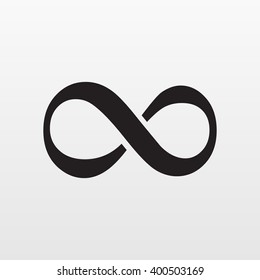 Infinity icon isolated on background. Modern simple flat loop sign. Business, internet concept. Trendy ribbon vector strip symbol for website design, web button, mobile app. Logo illustration
