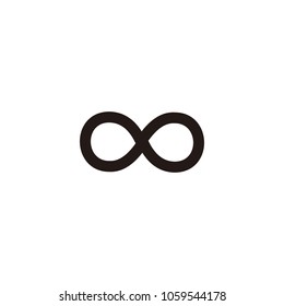 Infinity icon isolated on white background