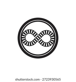 Icono del infinito aislado en el fondo blanco.