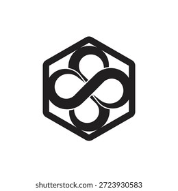 Icono del infinito aislado en el fondo blanco.