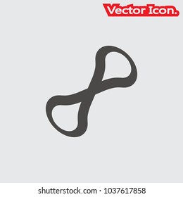 Infinity icon isolated sign symbol and flat style for app, web and digital design. Vector illustration.