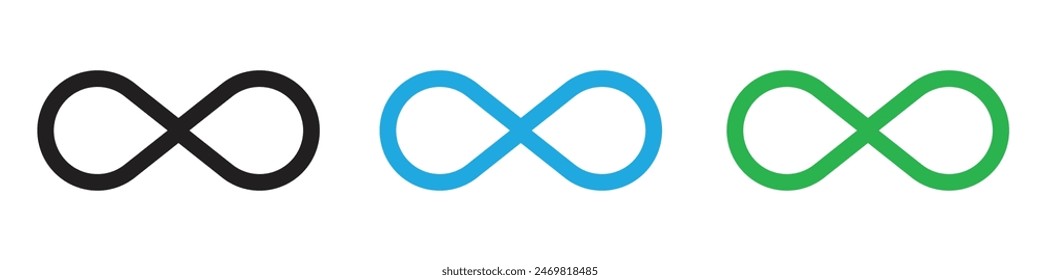 Infinity icon line art vector