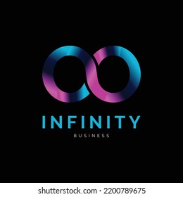 Plantilla de diseño de logotipo de icono infinito