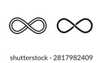 Infinity icon minimal clipart bundle.
