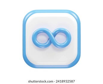  Infinity-Symbol macht 3D-Illustration