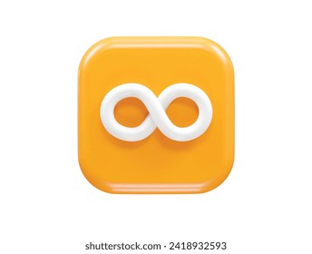  Infinity icon render 3d illustration