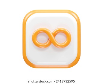  Infinity icon render 3d illustration