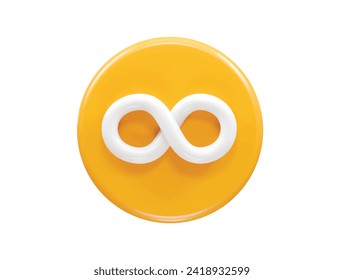  Infinity icon render 3d illustration