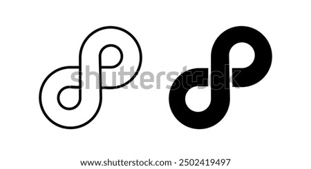 Infinity icon set. Infinity, eternity, infinite, endless, loop symbols. Unlimited infinity sign. for mobile concept and web design. vector illustration on white background