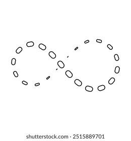 Infinity icon set. Symbols of endless, unlimited, eternal. Infinity, eternity, infinite, endless, loop symbols. infinity collection icons flat style.