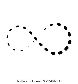 Infinity icon set. Symbols of endless, unlimited, eternal. Infinity, eternity, infinite, endless, loop symbols. infinity collection icons flat style.