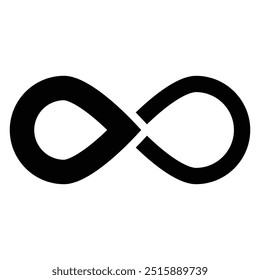 Conjunto de ícones Infinity. Símbolos de infinito, ilimitado, eterno. Infinito, eternidade, infinito, infinito, símbolos loop. infinito coleção ícones estilo plano.