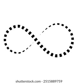 Infinity icon set. Symbols of endless, unlimited, eternal. Infinity, eternity, infinite, endless, loop symbols. infinity collection icons flat style.