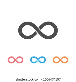 Infinity Icon Set. Vector illustration