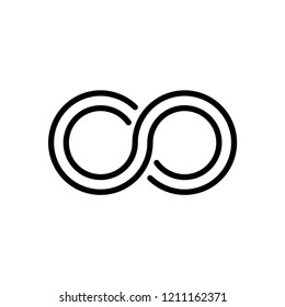 Infinity icon. sign design. Vector graphic for logo and slogan template.