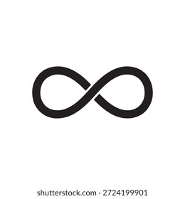 Infinity-Symbol Silhouette, Vektorgrafik