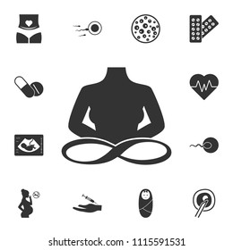 Infinity icon. Simple element illustration. Infinity symbol design from Pregnancy collection set. Can be used for web and mobile on white background
