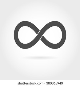 Infinity icon. Simple mathematical sign Isolated on White Background. Infinity symbol 