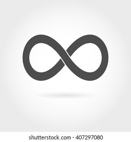 Infinity icon. Simple mathematical sign Isolated on White Background. Infinity symbol 