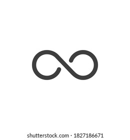 The infinity icon. Infinity symbol. Flat endless concept. Stock vector illustration isolated on white background.