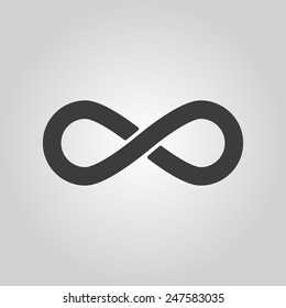 The infinity icon. Infinity symbol. Flat Vector illustration