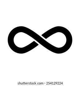 The infinity icon. Infinity symbol. Flat Vector illustration