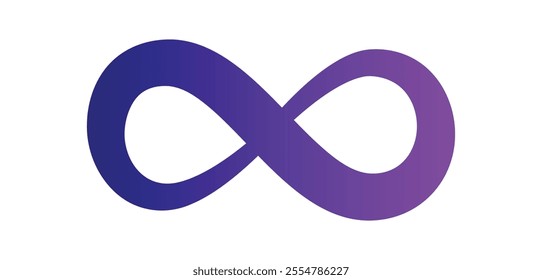 Infinity icon. Symbol of unlimited, limitless, endless, eternity, infinite, loop, discontinuation, lemniscate and repetition concepts. Mathematical Symbol. Vector illustration