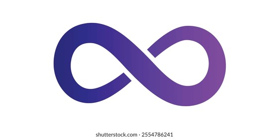 Infinity icon. Symbol of unlimited, limitless, endless, eternity, infinite, loop, discontinuation, lemniscate and repetition concepts. Mathematical Symbol. Vector illustration