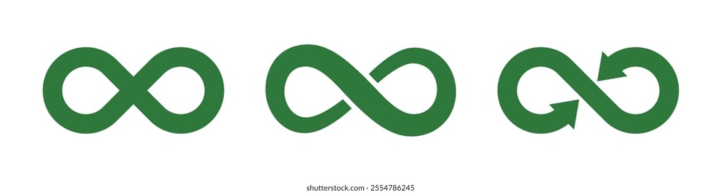 Infinity icon. Symbol of unlimited, limitless, endless, eternity, infinite, loop, discontinuation, lemniscate and repetition concepts. Mathematical Symbol. Vector illustration