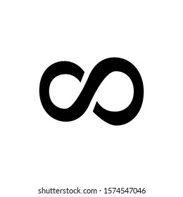 infinity icon trendy flat design