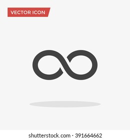Infinity Icon in trendy flat style isolated on grey background. Vector illustration, EPS10.