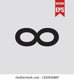Infinity icon in trendy isolated on grey background.Vector illustration.