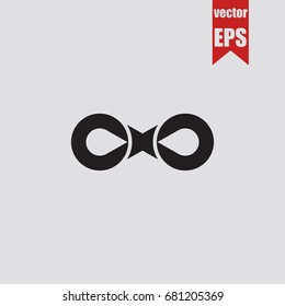 Infinity icon in trendy isolated on grey background.Vector illustration.