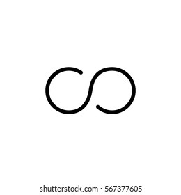 Infinity Icon Vector.