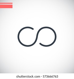 Infinity Icon Vector.