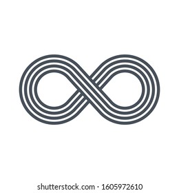 Infinity icon vector design illustration isolated on white background