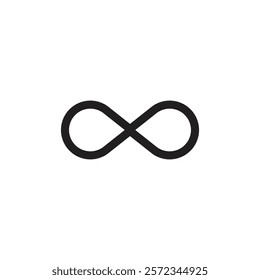 Infinity icon Vector flat thin line illustration