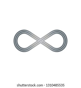 Infinity Icon Vector Illustration Sign & Symbol. Unlimited Illustration As A Simple Vector Sign & Trendy Symbol for Design and Websites, Presentation or Mobile App, Flat & Trendy Logo Template.