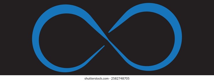 infinity icon, infinity vector, infinity symbol . Infinite loop icon. Eternal or endless sign in outline and brush stroke or ink style. 1176