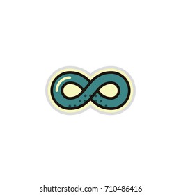 infinity icon vector isolated